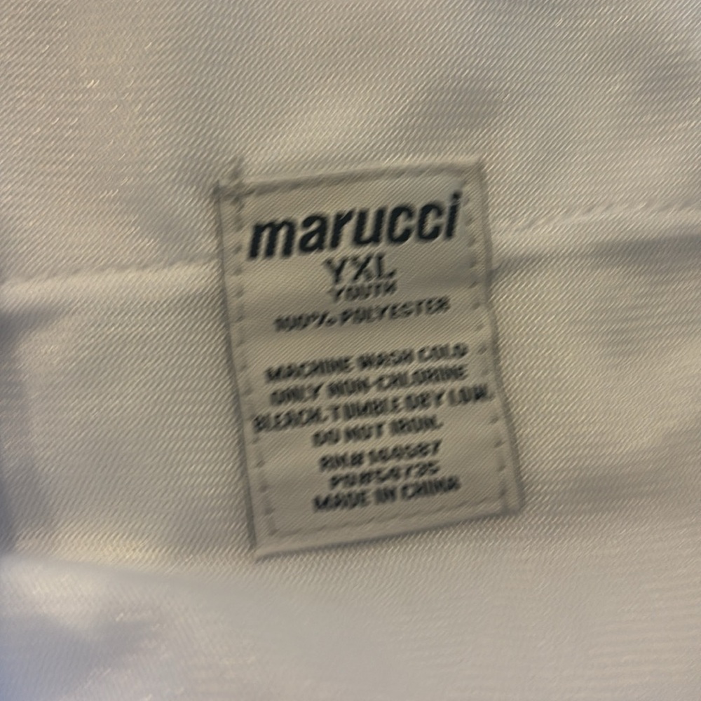 NWOT Marucci youth baseball knickers sz YXL white